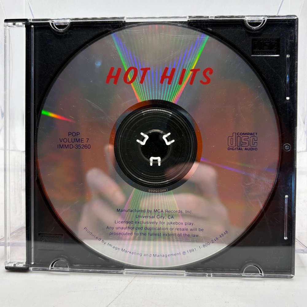 Hot Hits Pop Volume 7 CD MCA Records 1991 Jukebox Play IMMD-35260 Compilation‎